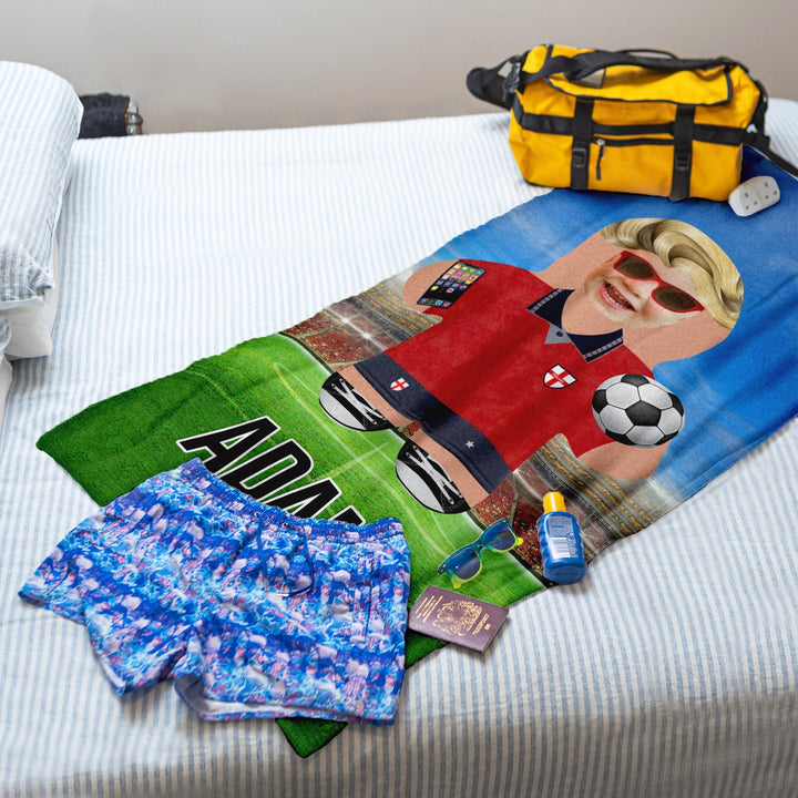 Create Your Own Mini Me™ - Personalised Lightweight, Microfibre Beach Towel - 150cm x 75cm