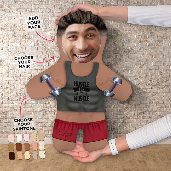 Gym Babe - Hustle For That Muscle - Personalised Mini Me® Doll