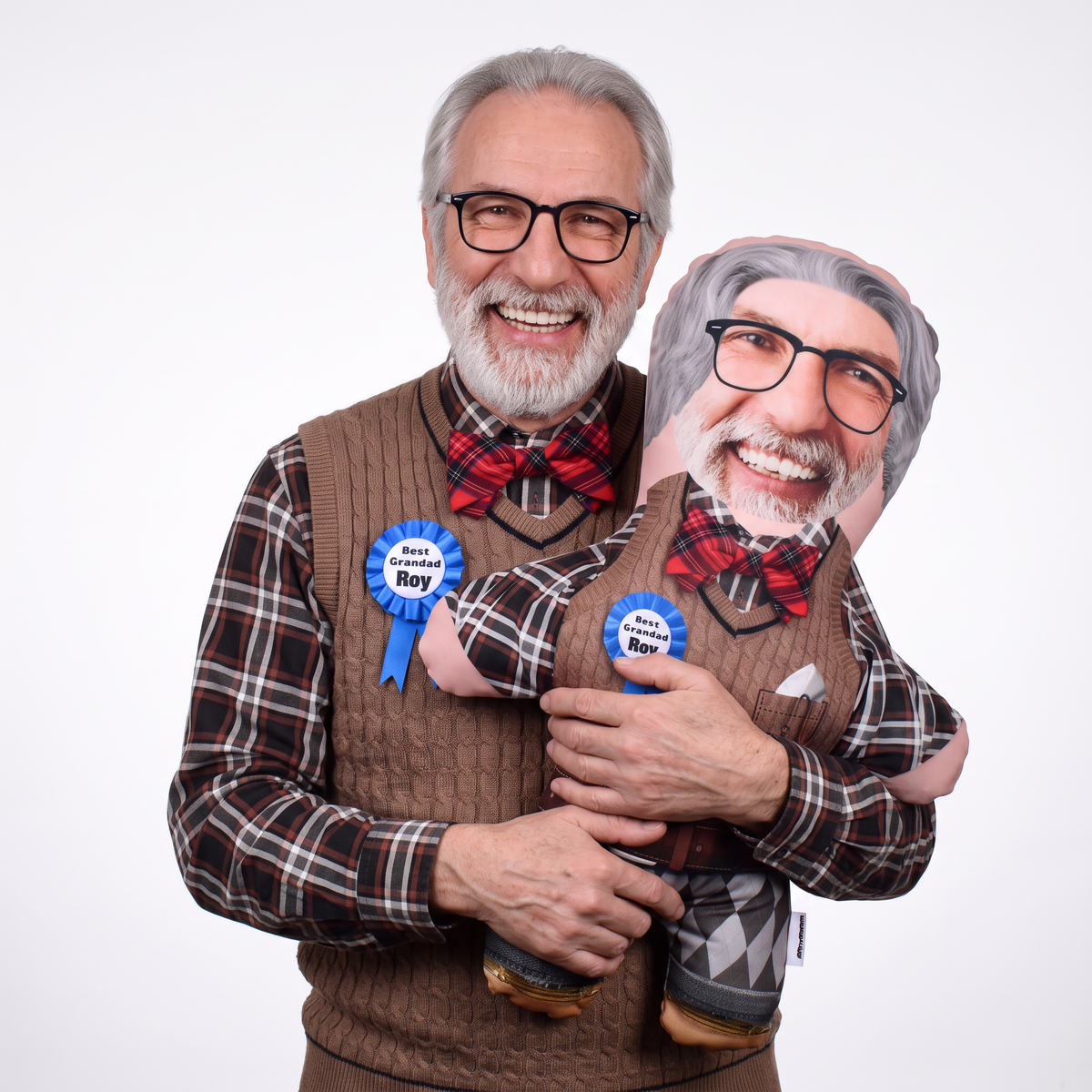Grandad - large 80cm Mini Me held by its owner