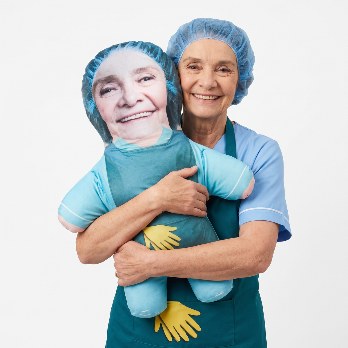 Cleaner - large 80cm Mini Me held by its owner
