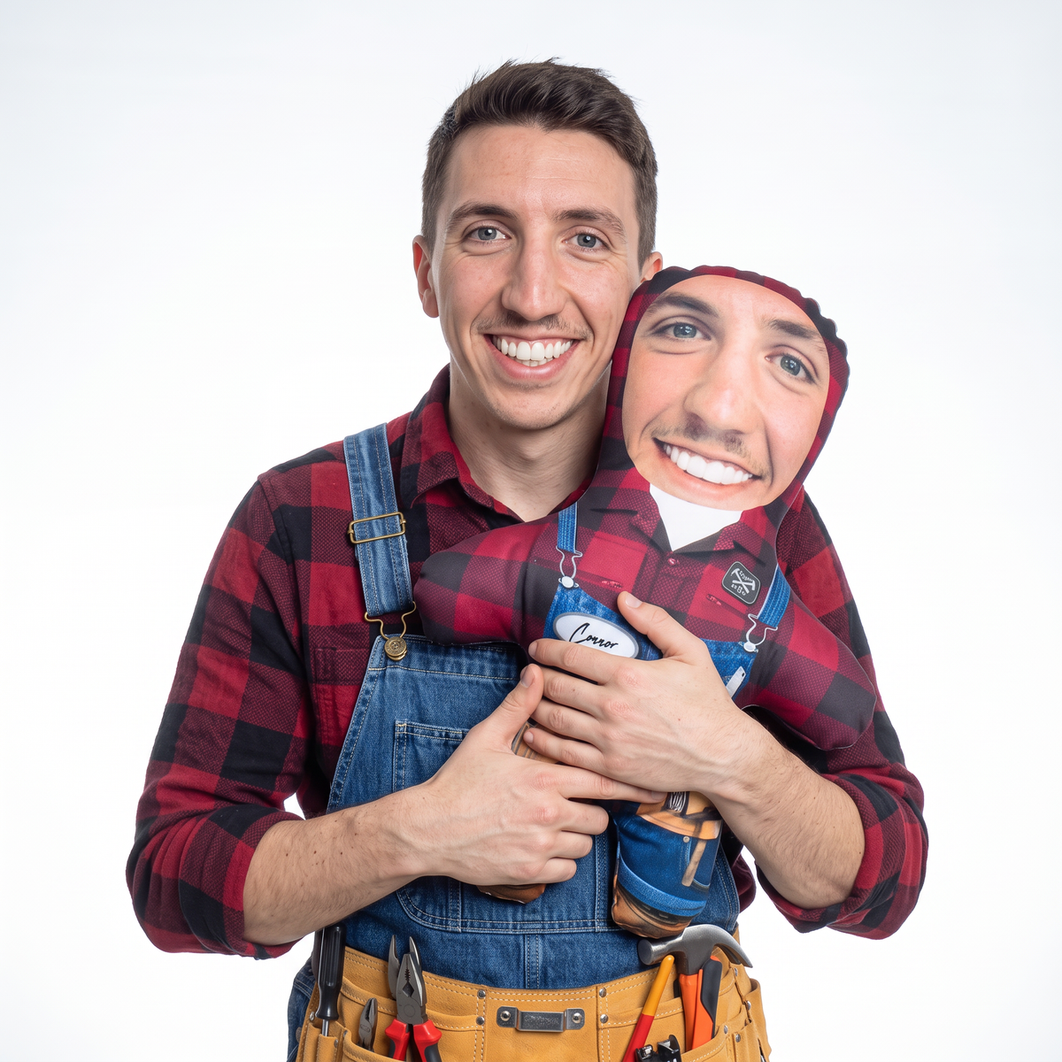 Handy Man - Joiner - medium 46cm Mini Me held by its owner