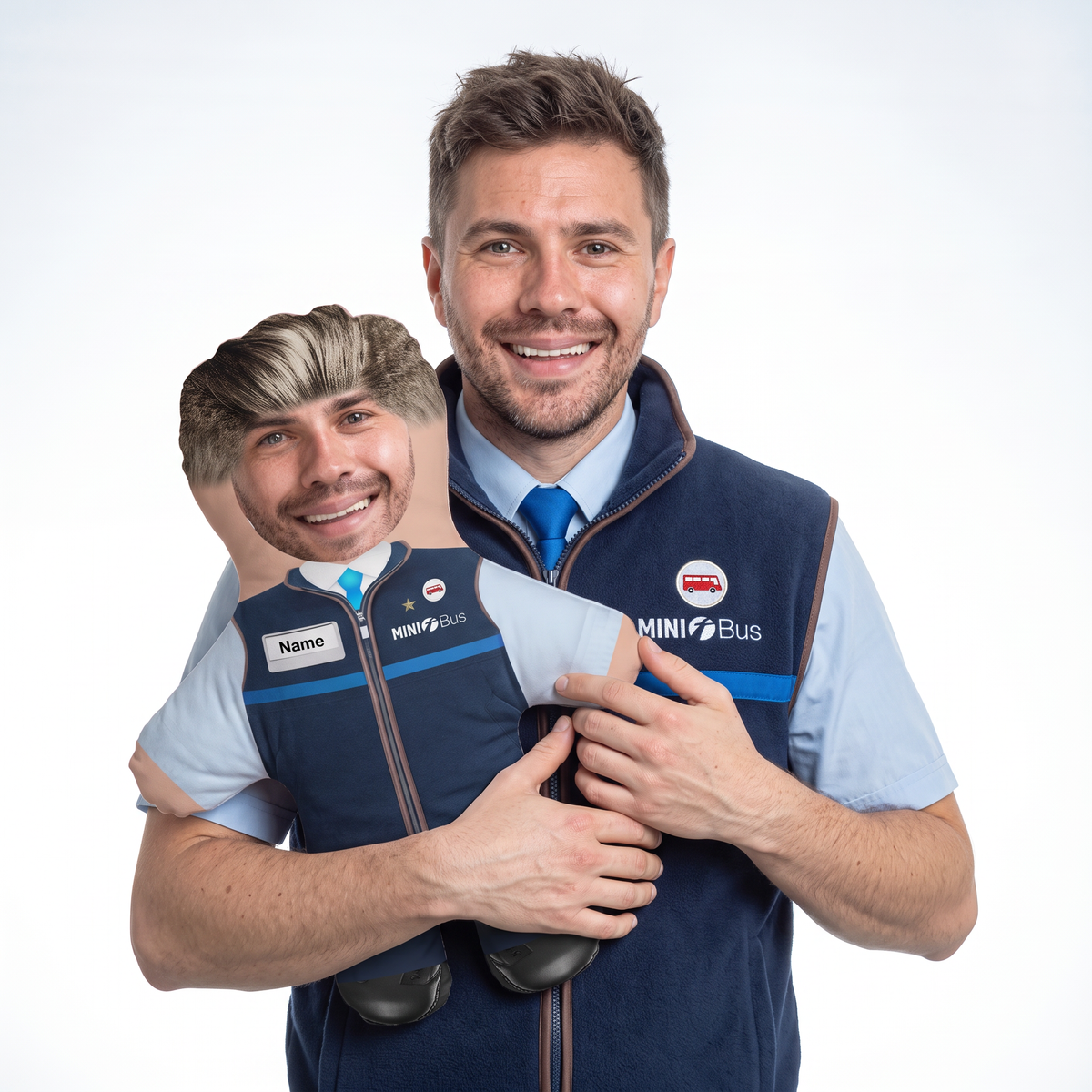 Bus Driver - medium 46cm Mini Me held by its owner