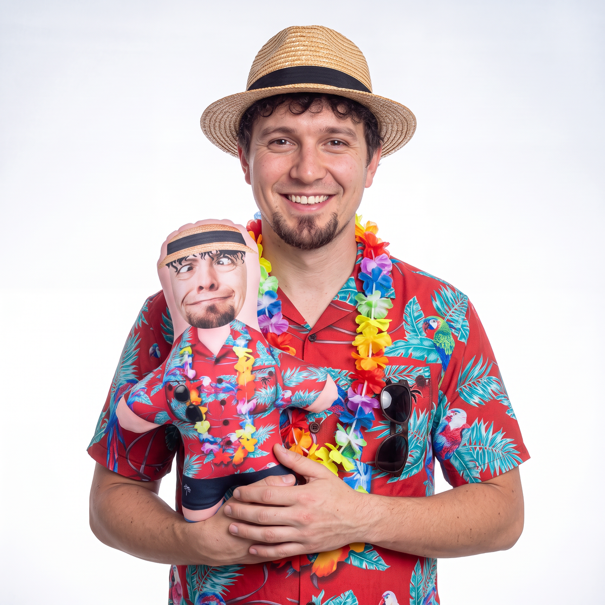 Hawaiian Shirt - 2 Variations - small 26cm Mini Me held by its owner