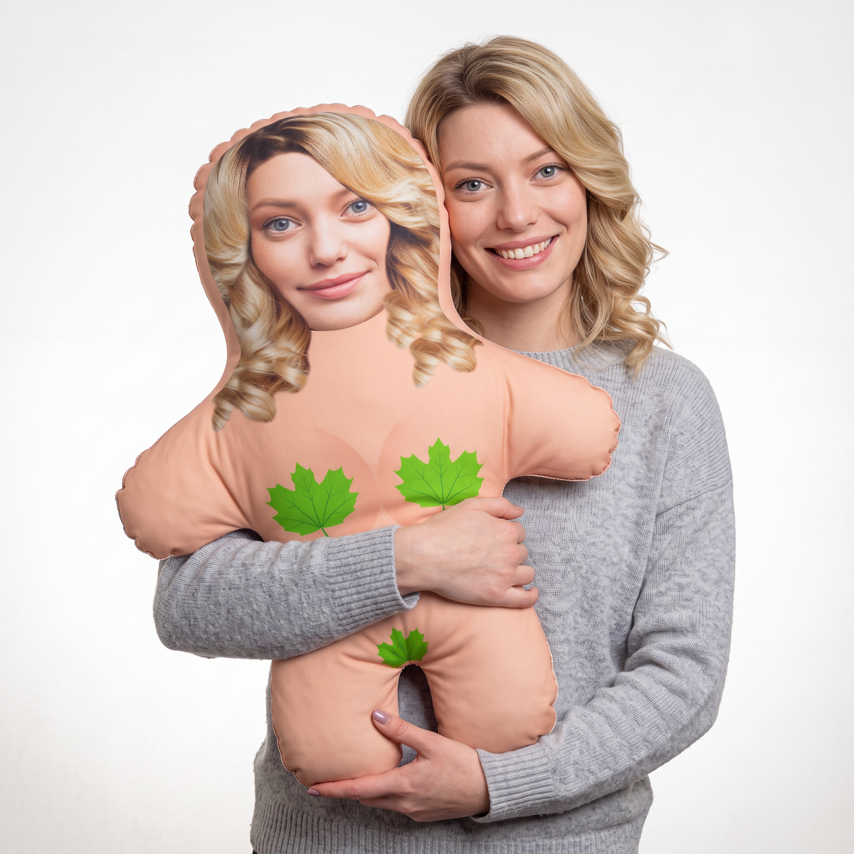 Naked Woman - large 80cm Mini Me held by its owner