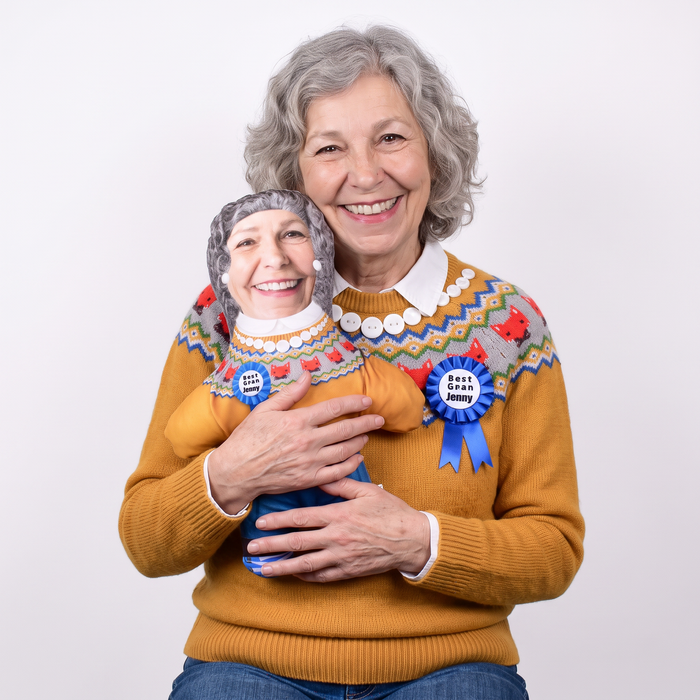 Grandma - small 26cm Mini Me held by its owner