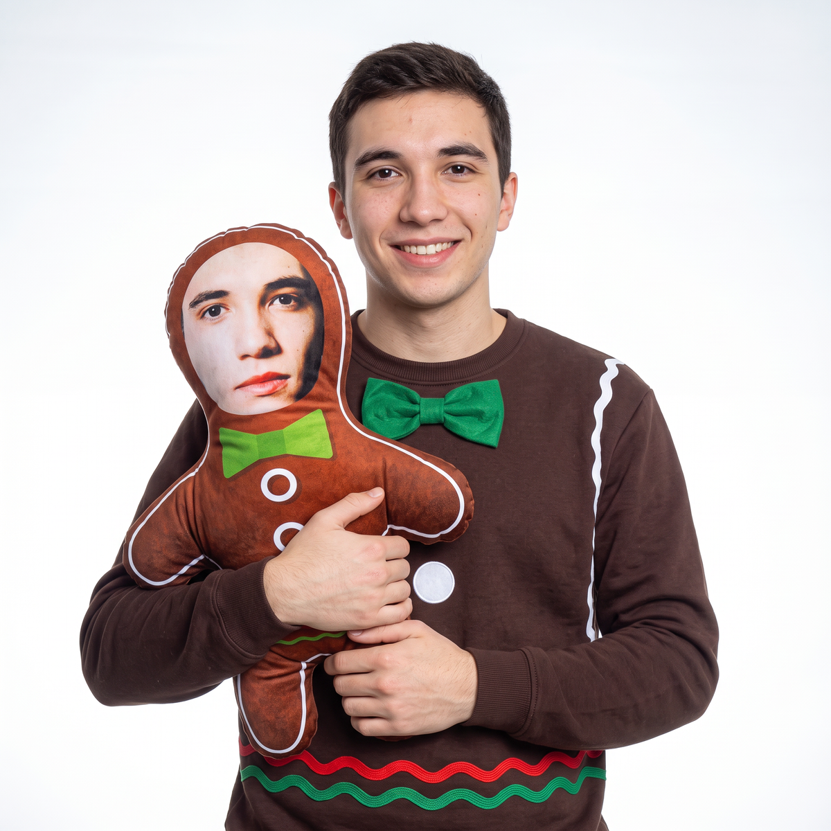 Gingerbread - medium 46cm Mini Me held by its owner