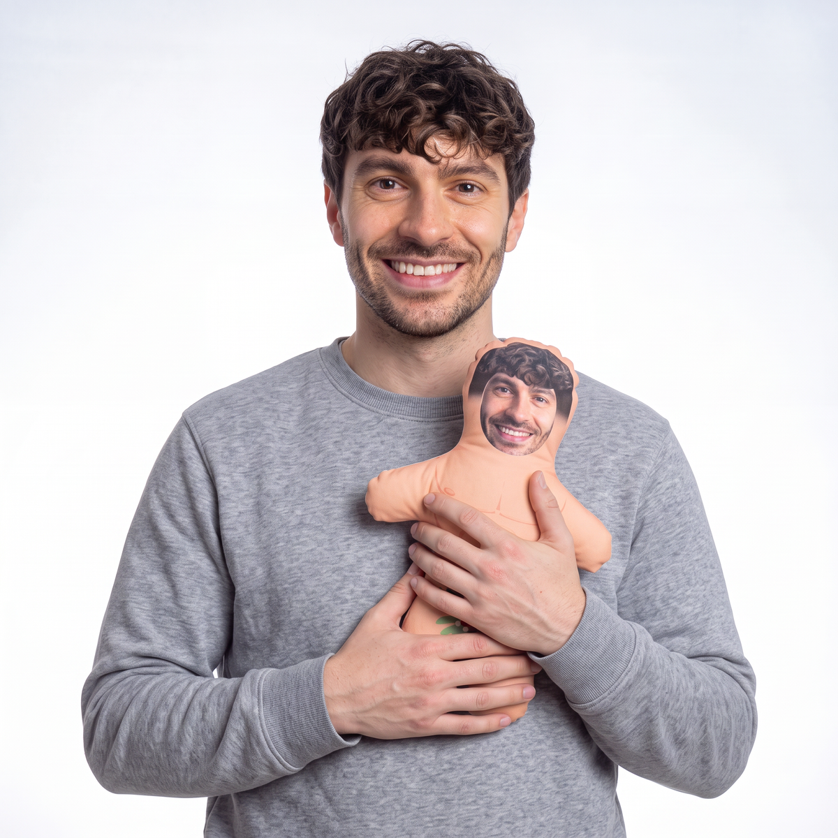 Naked Mistletoe - small 26cm Mini Me held by its owner