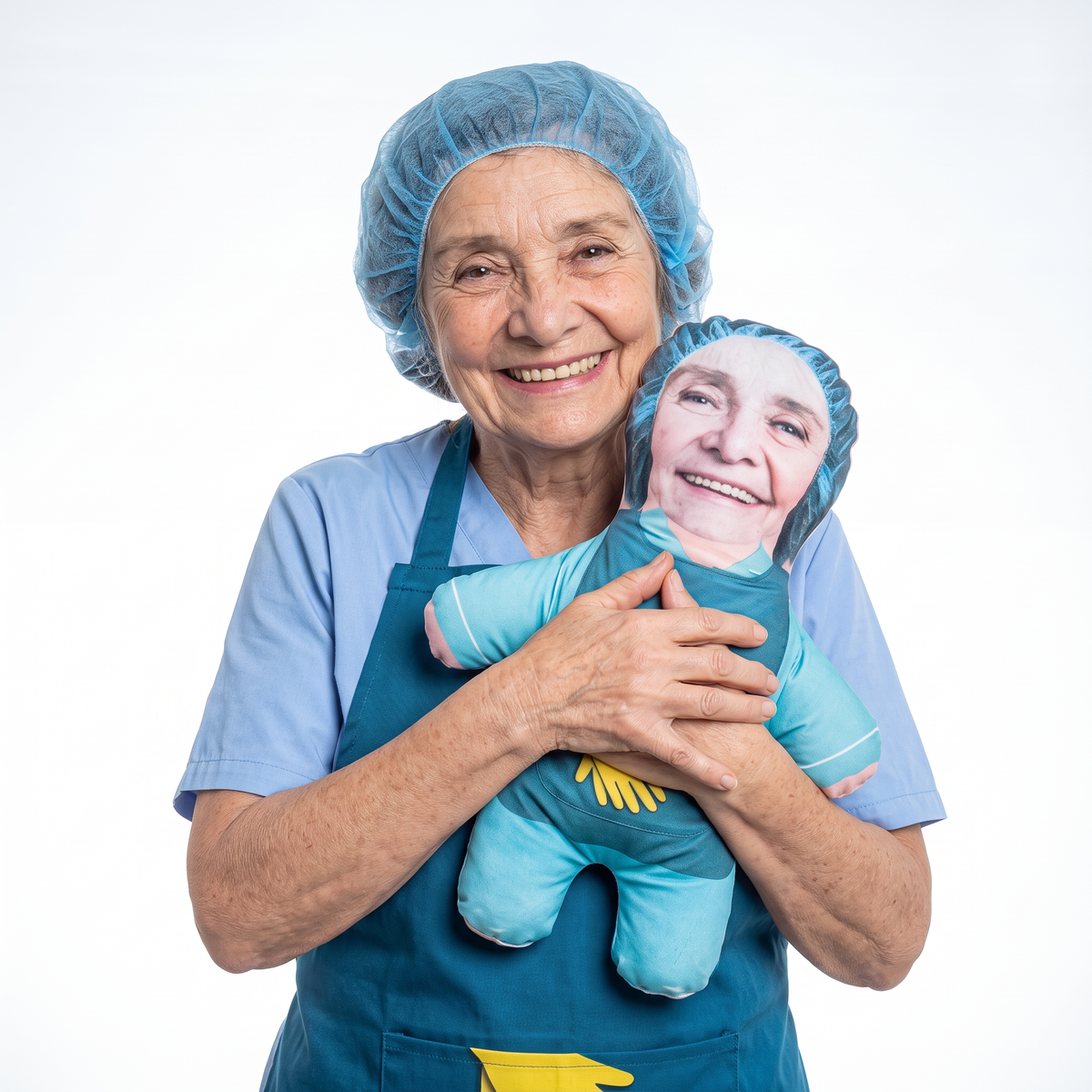 Cleaner - medium 46cm Mini Me held by its owner