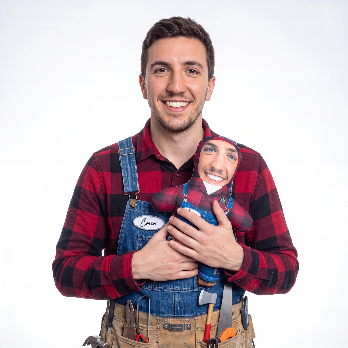 Handy Man - Joiner - small 26cm Mini Me held by its owner