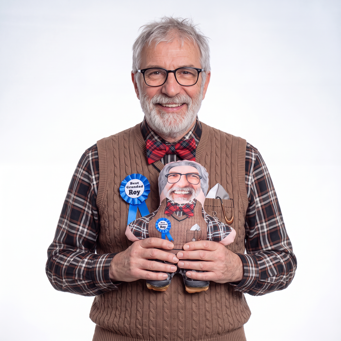 Grandad - small 26cm Mini Me held by its owner