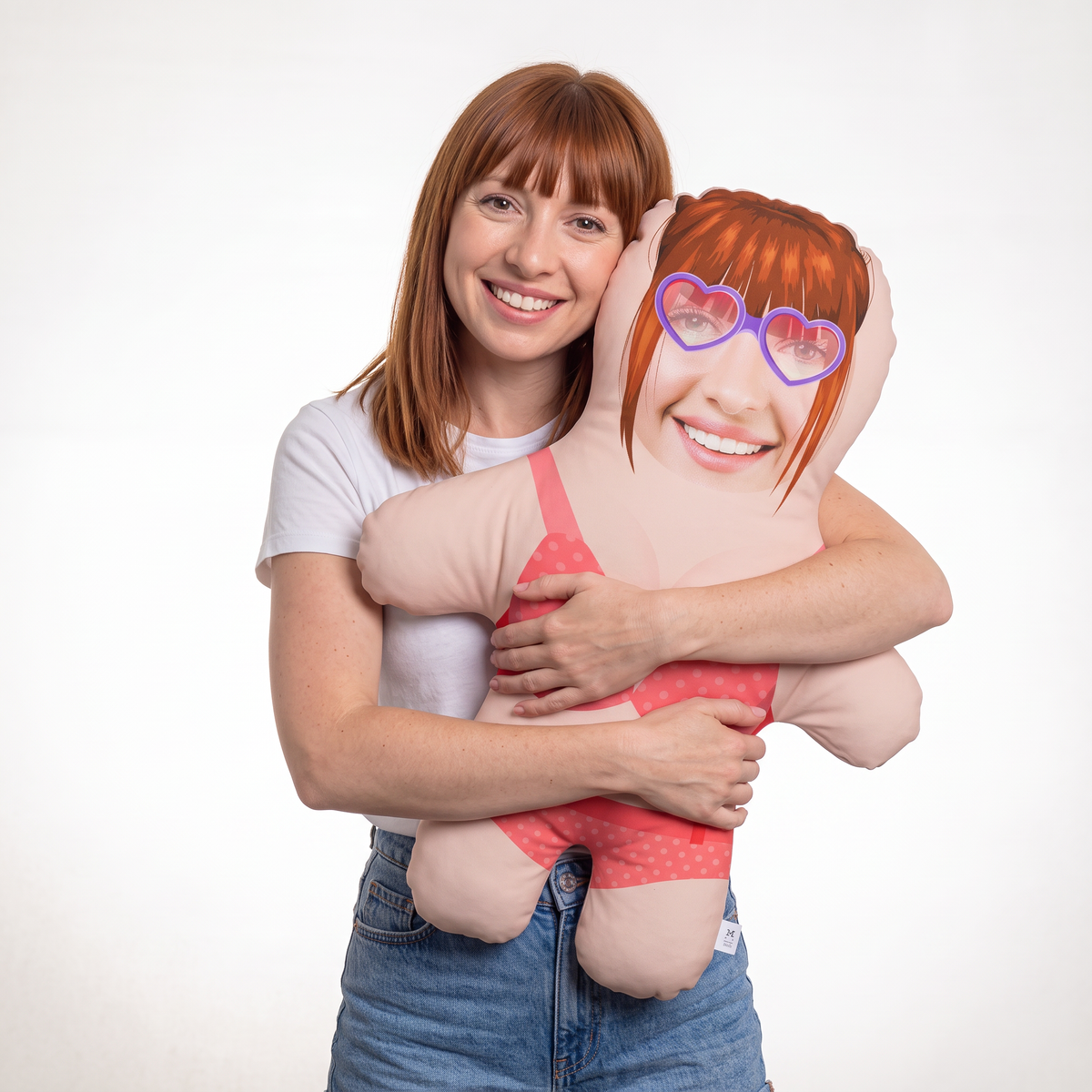 Bikini Babe - large 80cm Mini Me held by its owner
