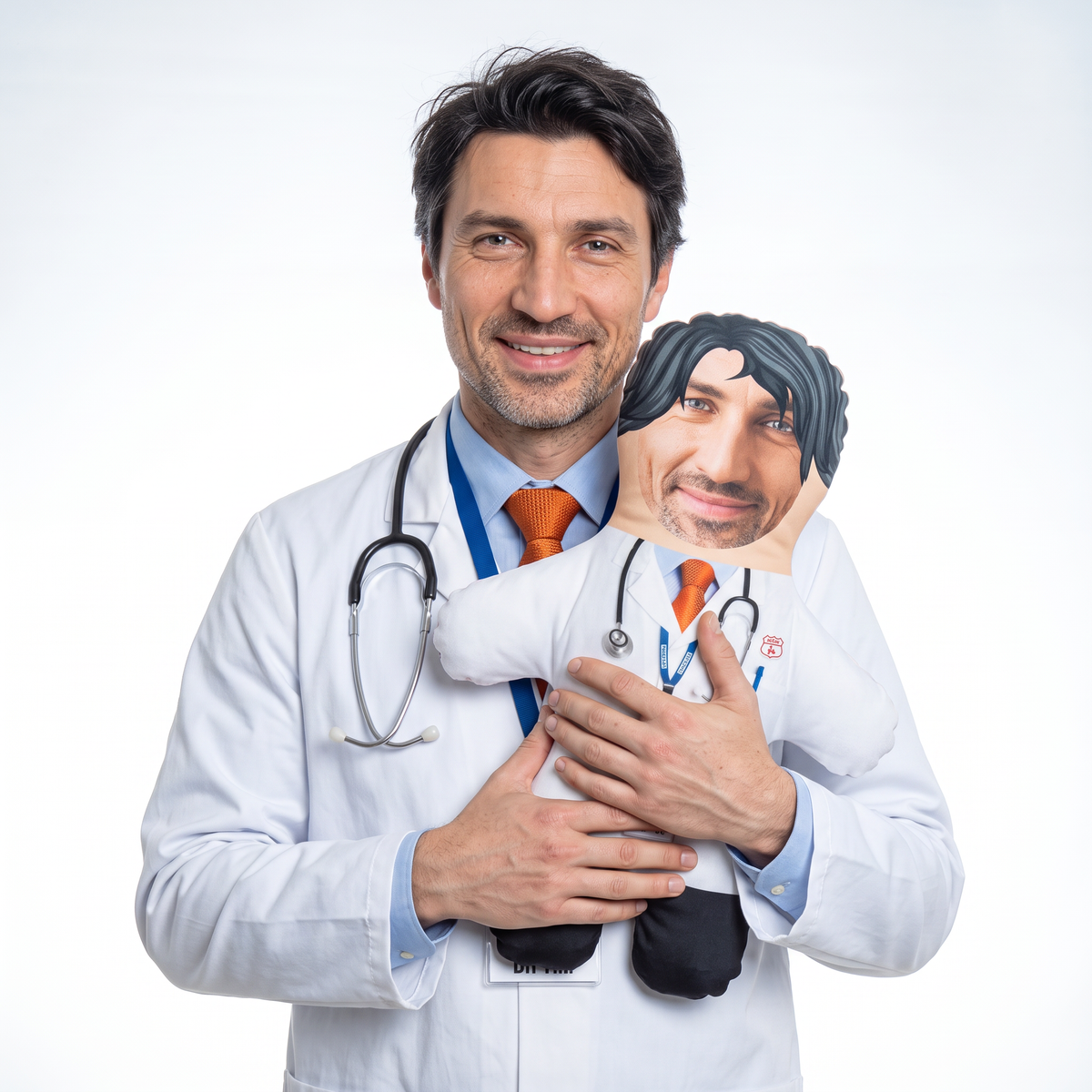 Doctor - medium 46cm Mini Me held by its owner
