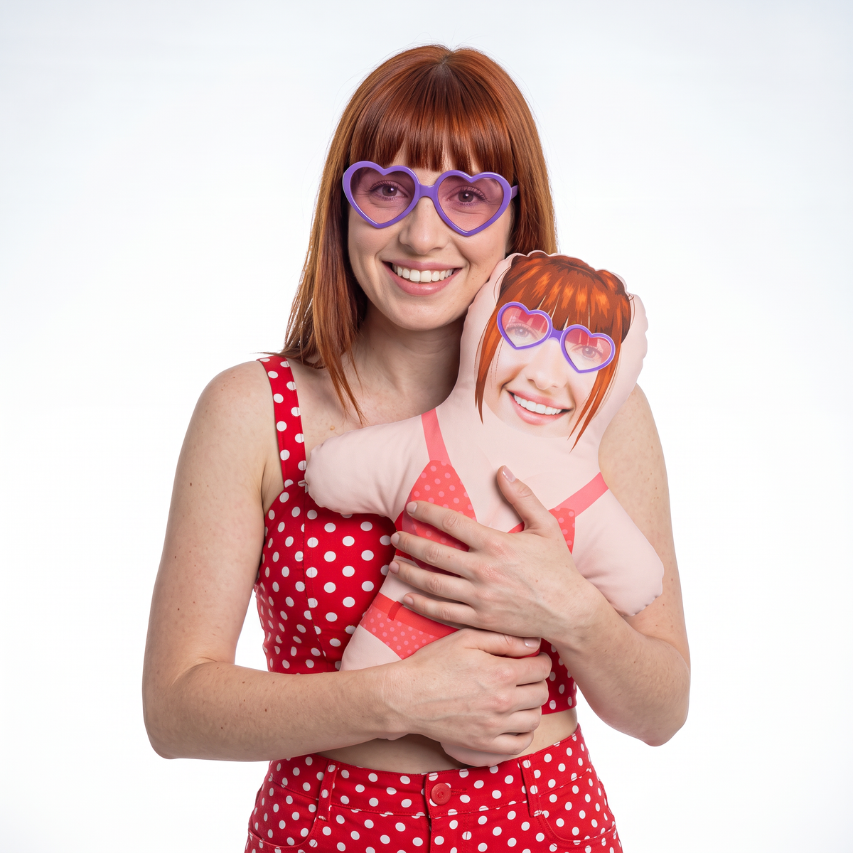 Bikini Babe - medium 46cm Mini Me held by its owner