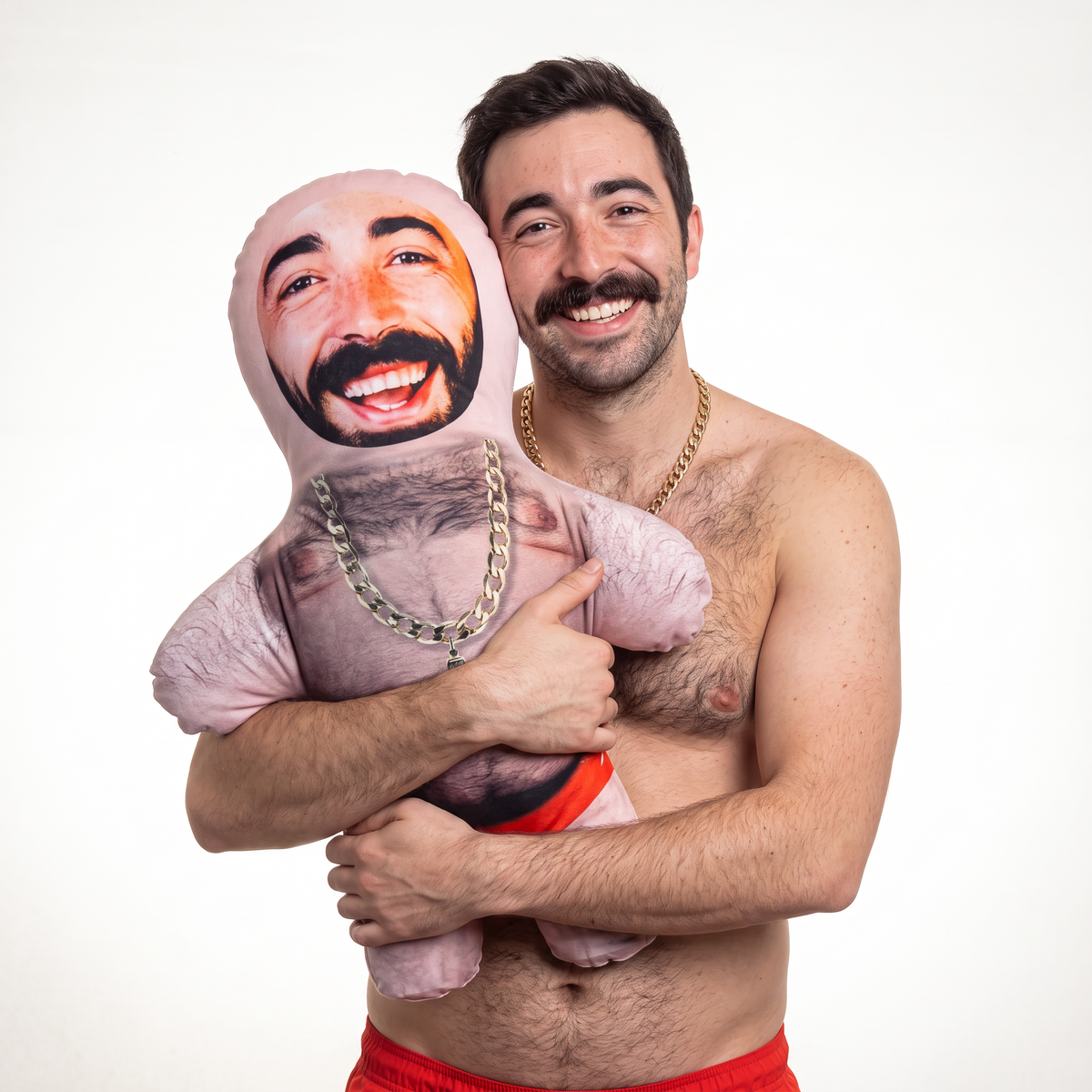 Beer Belly - large 80cm Mini Me held by its owner