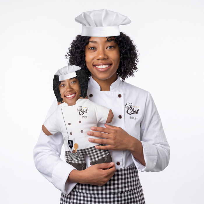 Chef - small 26cm Mini Me held by its owner