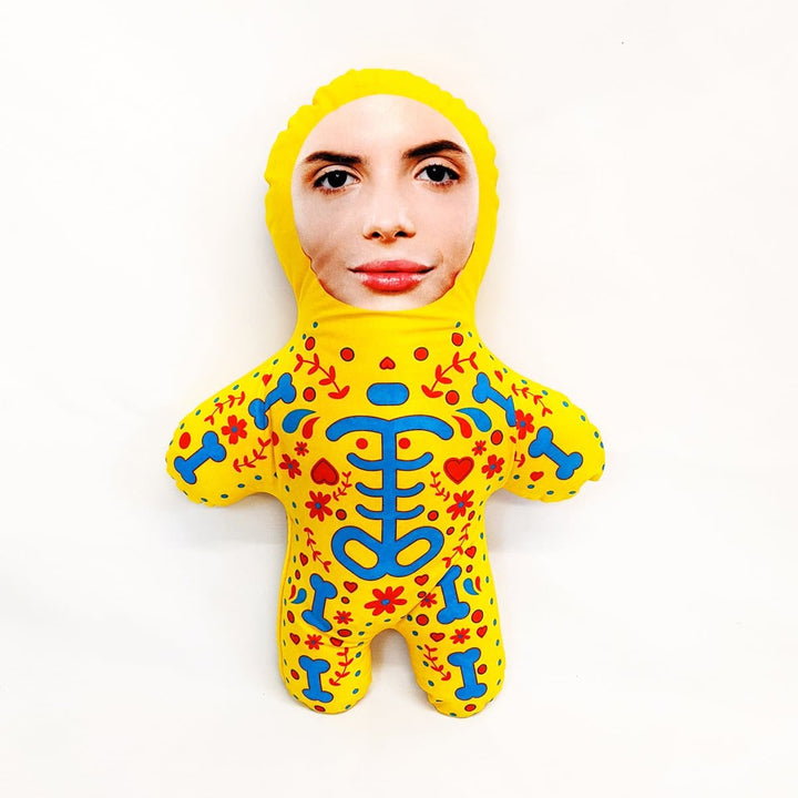 yellow candy skull mini me doll