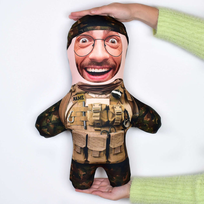 Army - Green Camo - 3 Skin Tones - Personalised Mini Me Doll