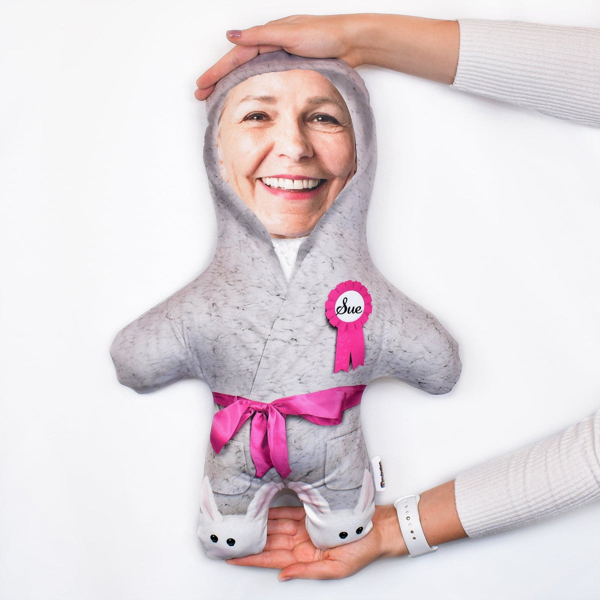 Fluffy Grey Dressing Gown - Personalised Mini Me® Doll