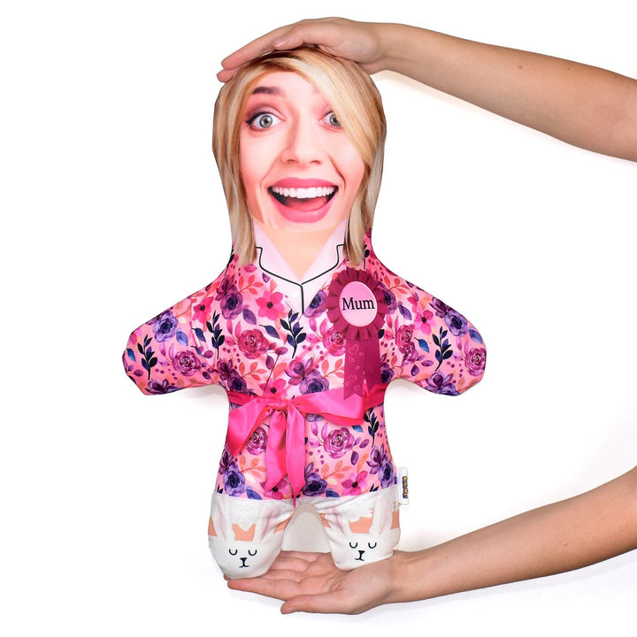 Floral Dressing Gown - Custom Skin Tone and Hair - Personalised Mini Me Doll