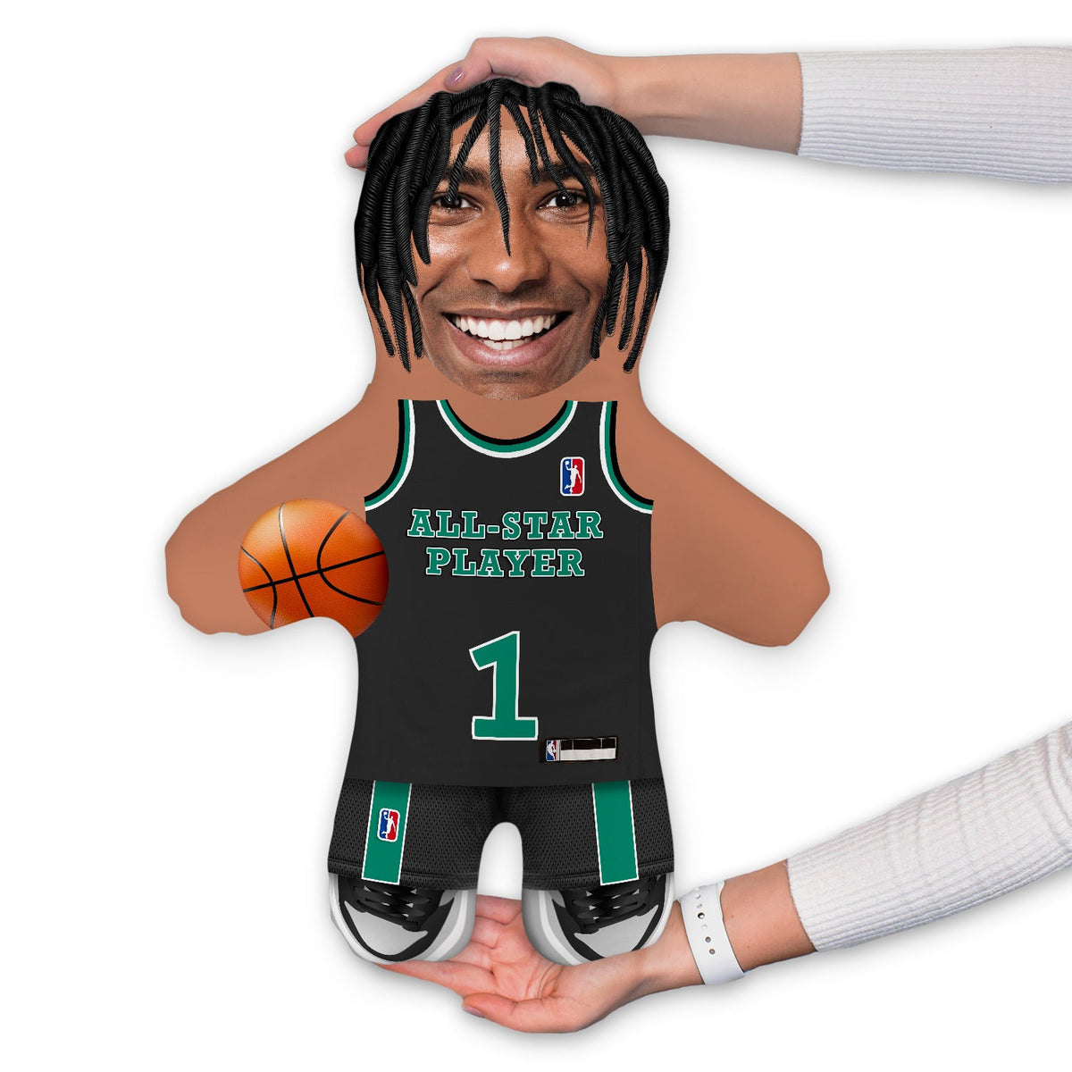 Basketball Player - Custom - Name and Number Shirt - Personalised Mini Me Doll