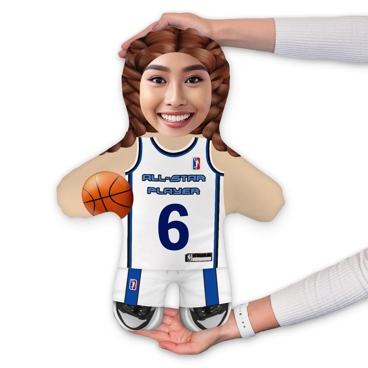 Basketball Player - Custom - Name and Number Shirt - Personalised Mini Me Doll
