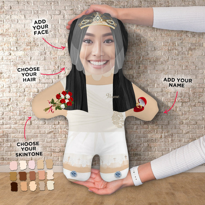 Wedding Dress - Custom Bride - Personalised Mini Me Doll