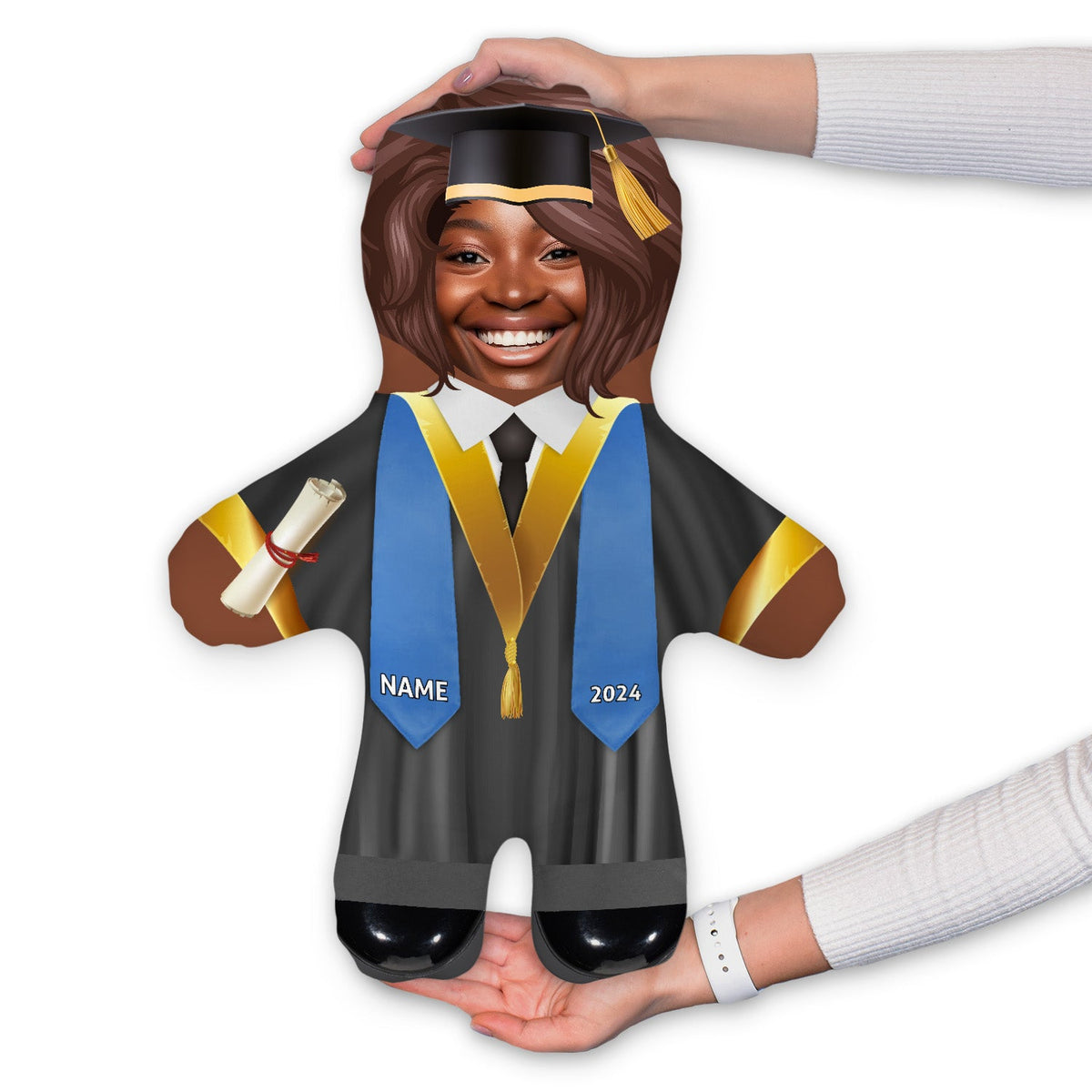 Graduation Gown - Custom Sash - Mini Me Personalised Doll