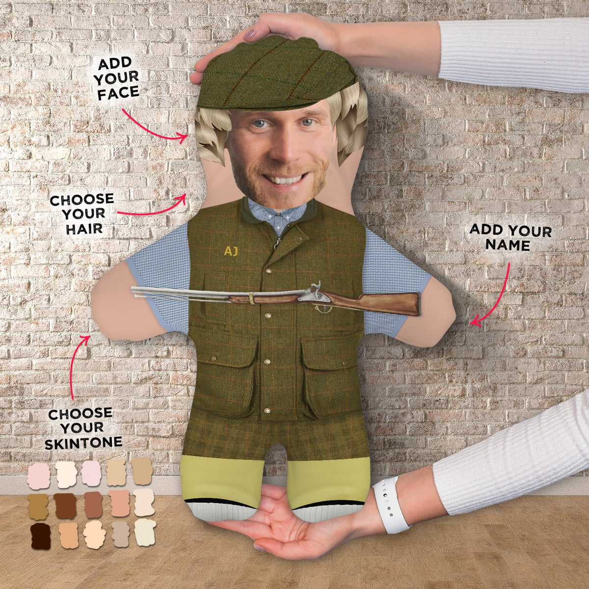 Farmer - Tweed - Mini Me Personalised Doll