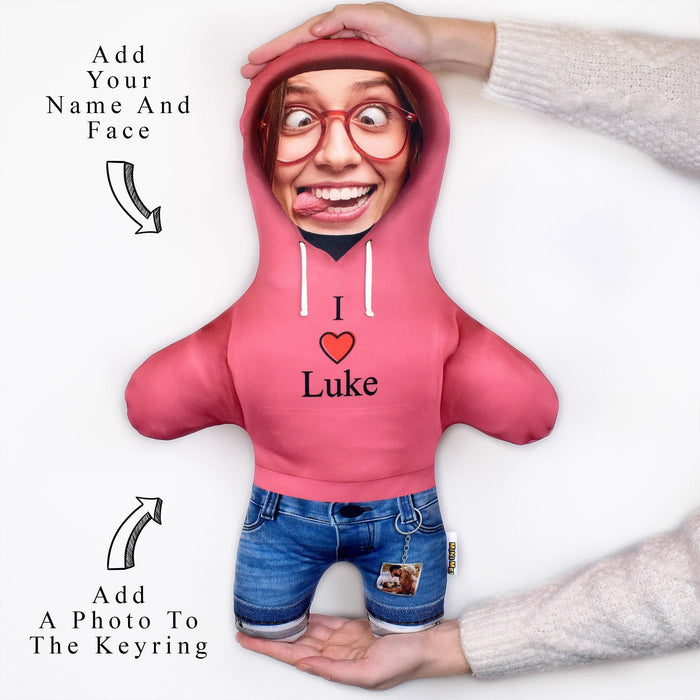 I Love Keyring Hoodie - Choose Your Colour - Personalised Mini Me® Doll