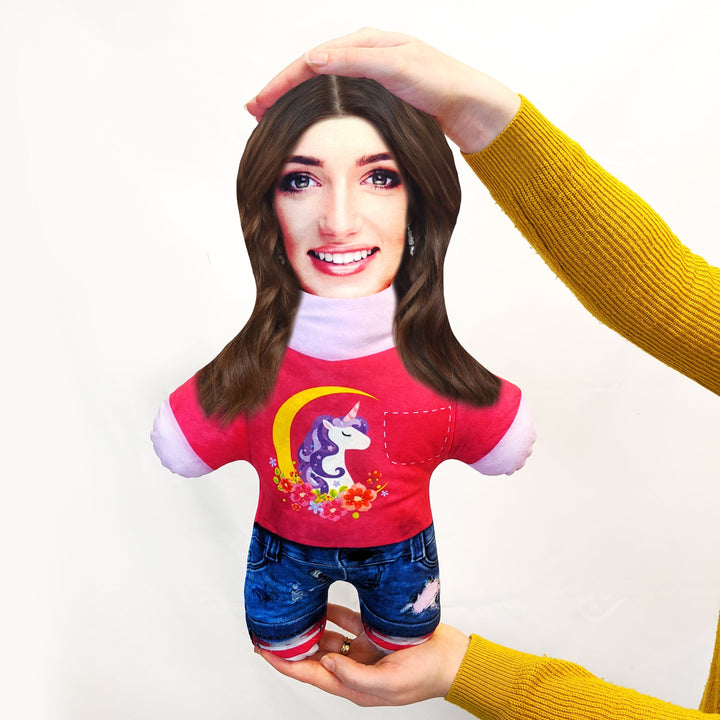 Pink Unicorn Top - Choose Your Hair - 5 Variants - Personalised Mini Me Doll