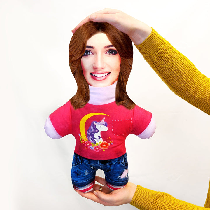 Pink Unicorn Top - Choose Your Hair - 5 Variants - Personalised Mini Me Doll