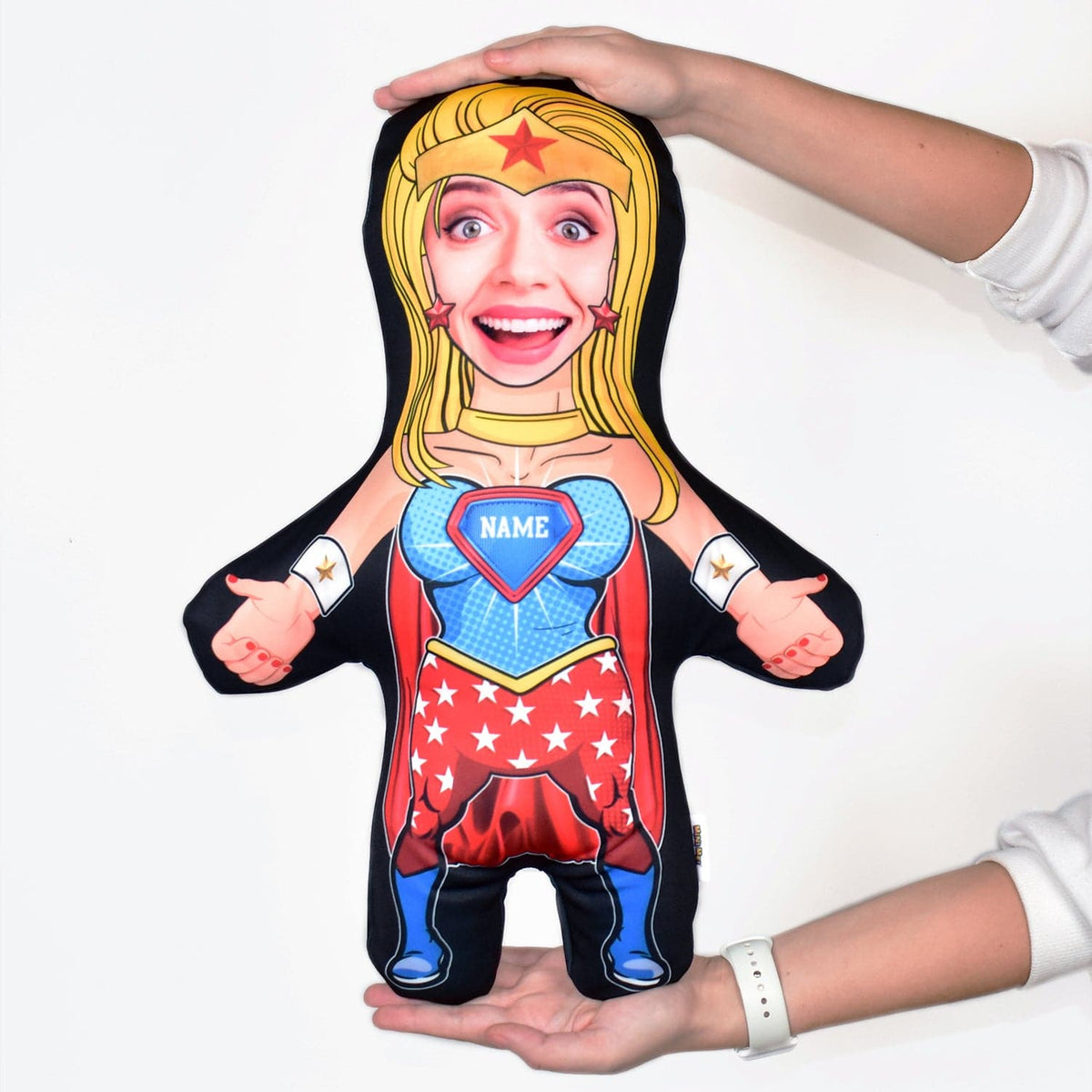 Cartoon Super Girl Hero - Two Variants - Personalised Mini Me® Doll