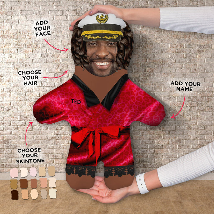Red Silk Dressing Gown - Custom - Personalised Mini Me Doll